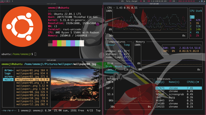 Ubuntu Server with i3